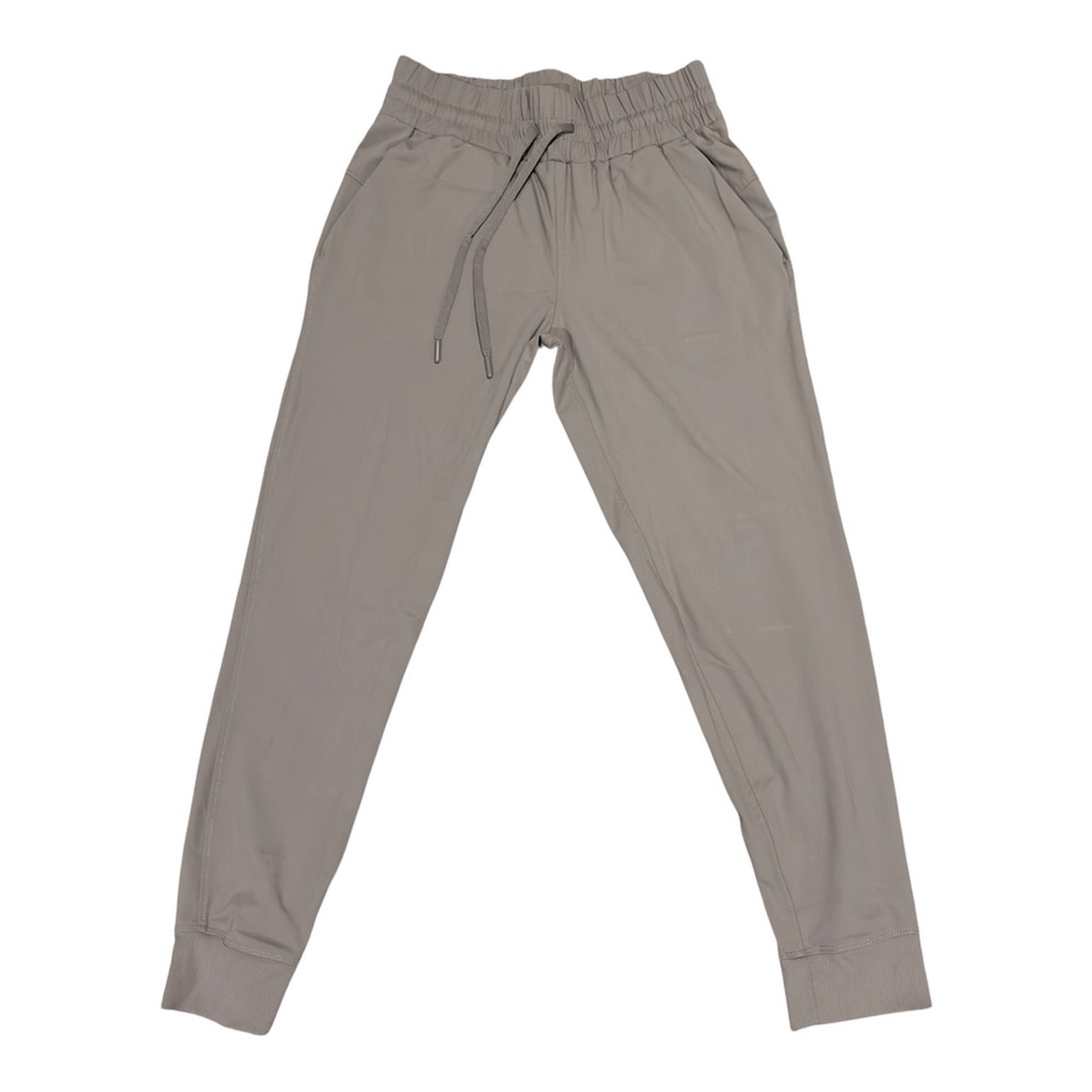 Members Mark Womens Travel Jogger Taupe Gray Stretch Recycled Nylon Pants Small
